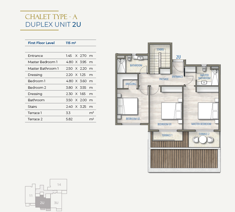 Floor plan for duplex at Southmed