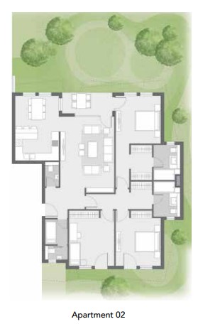 Floor plan for apartment at Badya