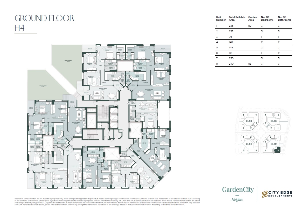 Floor plan for apartment at New Garden City
