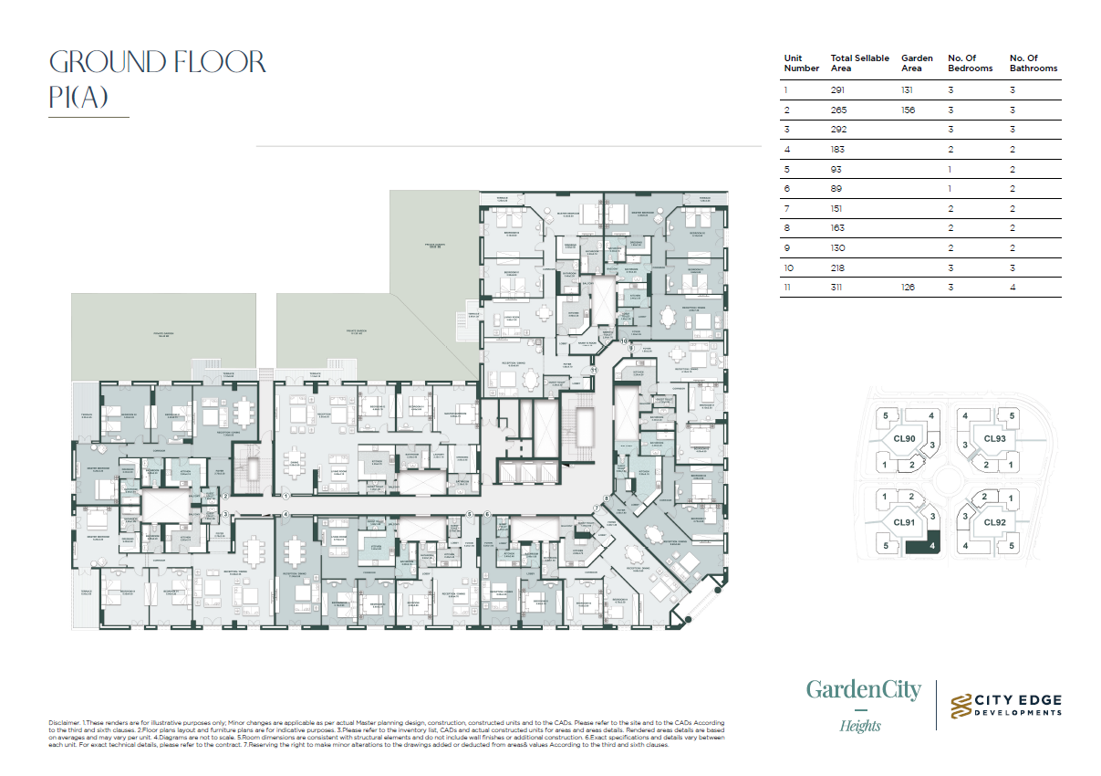 Floor plan for apartment at New Garden City