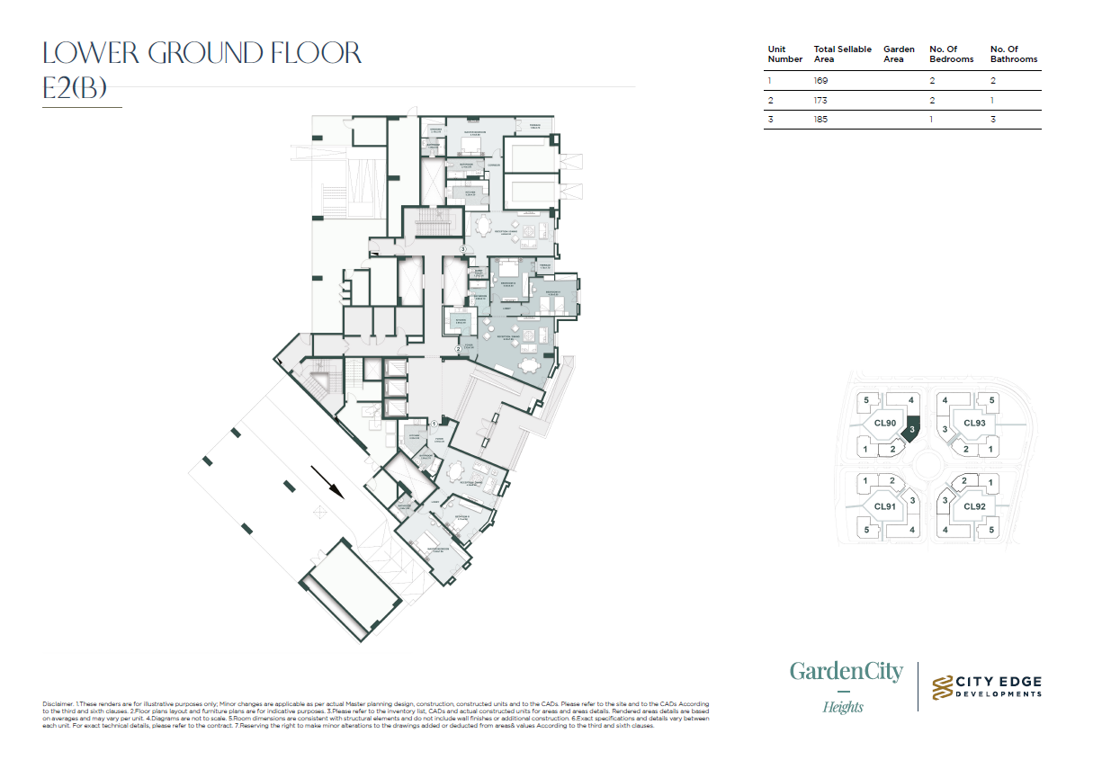Floor plan for apartment at New Garden City