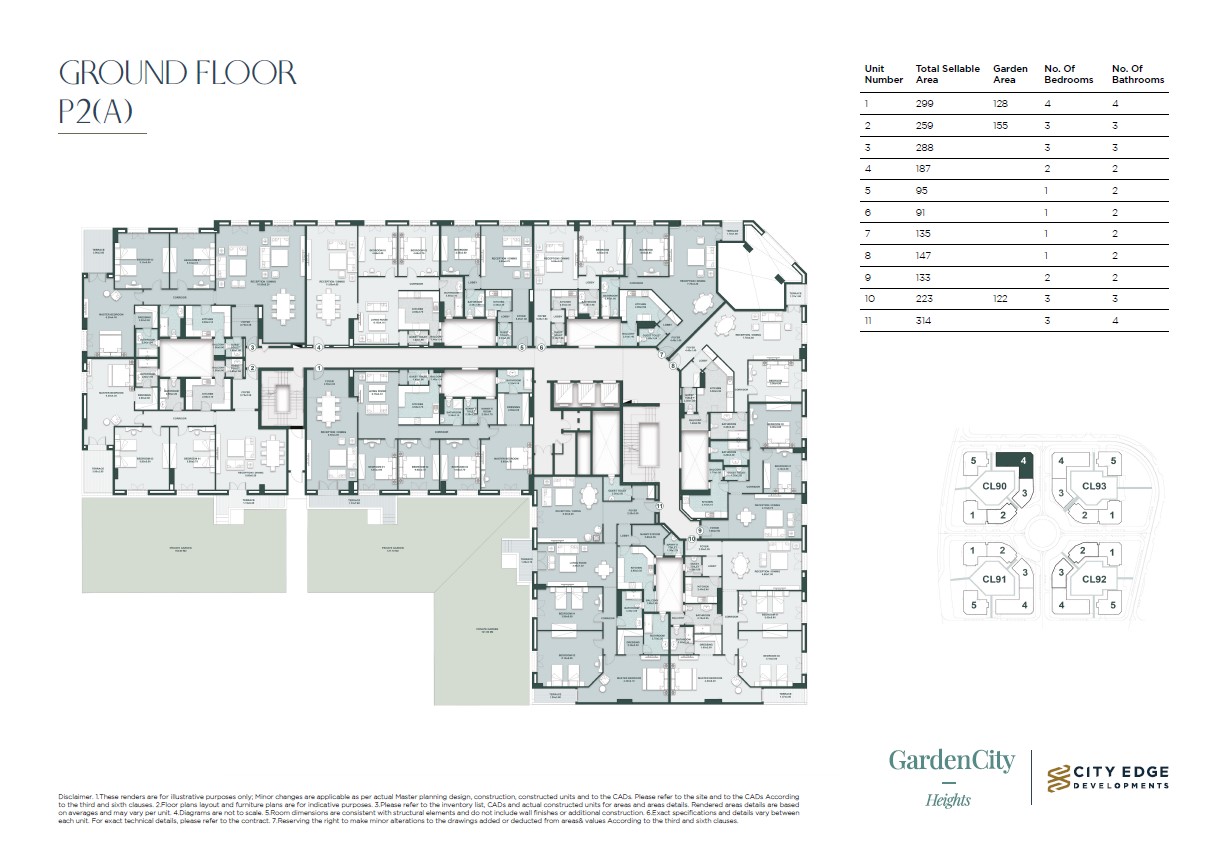 Floor plan for apartment at New Garden City