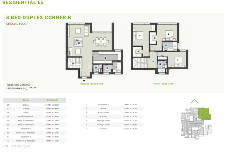 Floor plan for duplex at Zed The U