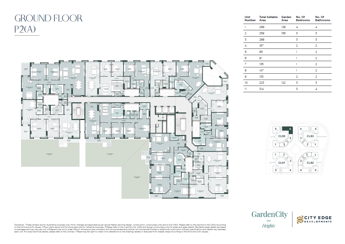 Floor plan for apartment at New Garden City