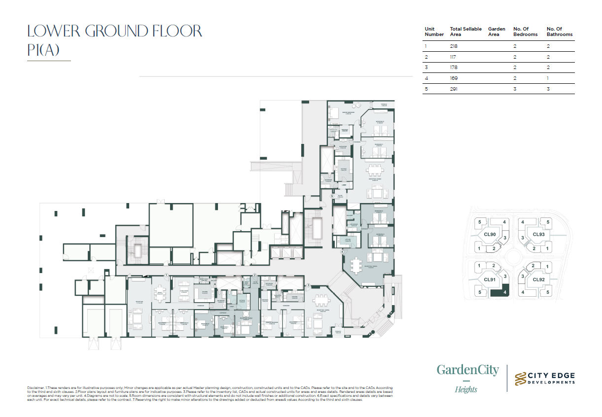 Floor plan for apartment at New Garden City