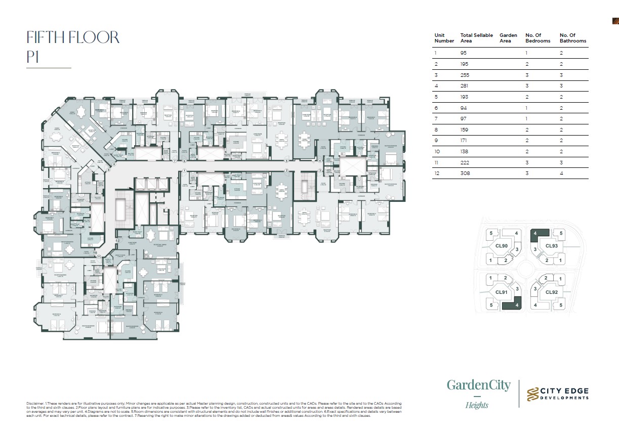 Floor plan for apartment at New Garden City
