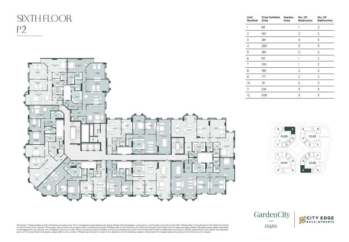 Floor plan for apartment at New Garden City