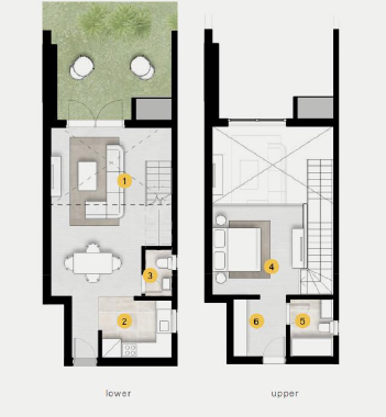 Floor plan for duplex at ZED