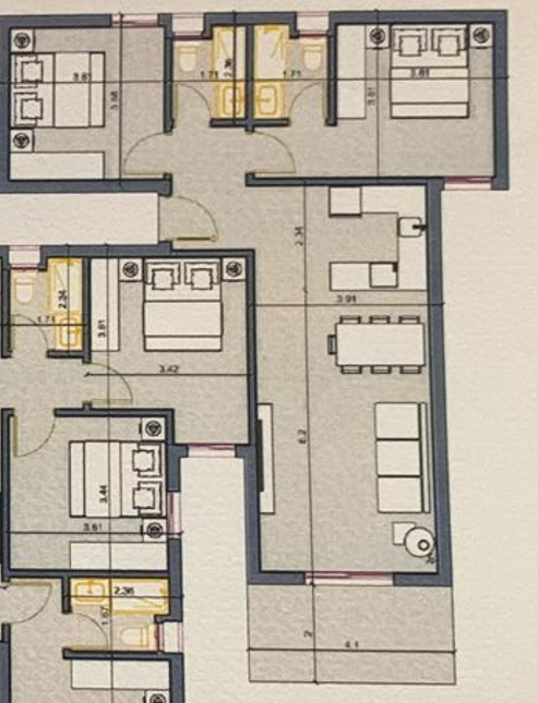 Floor plan for chalet at D-Bay