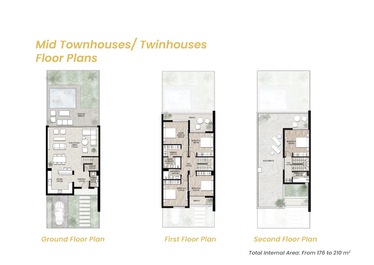 Floor plan for townhouse at Il Bayou