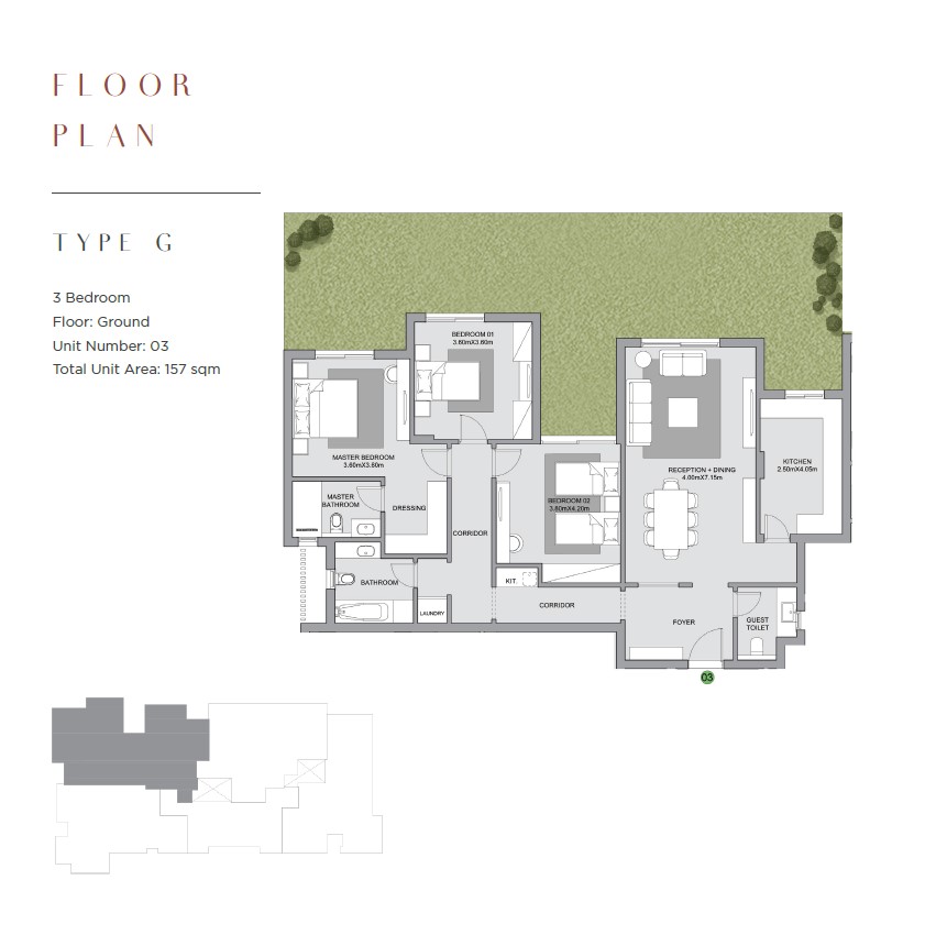 Floor plan for apartment at The Estates Residence