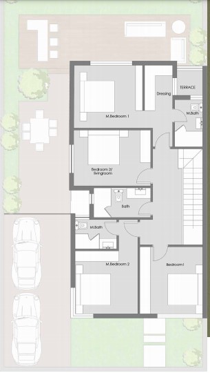 Floor plan for villa at Badya