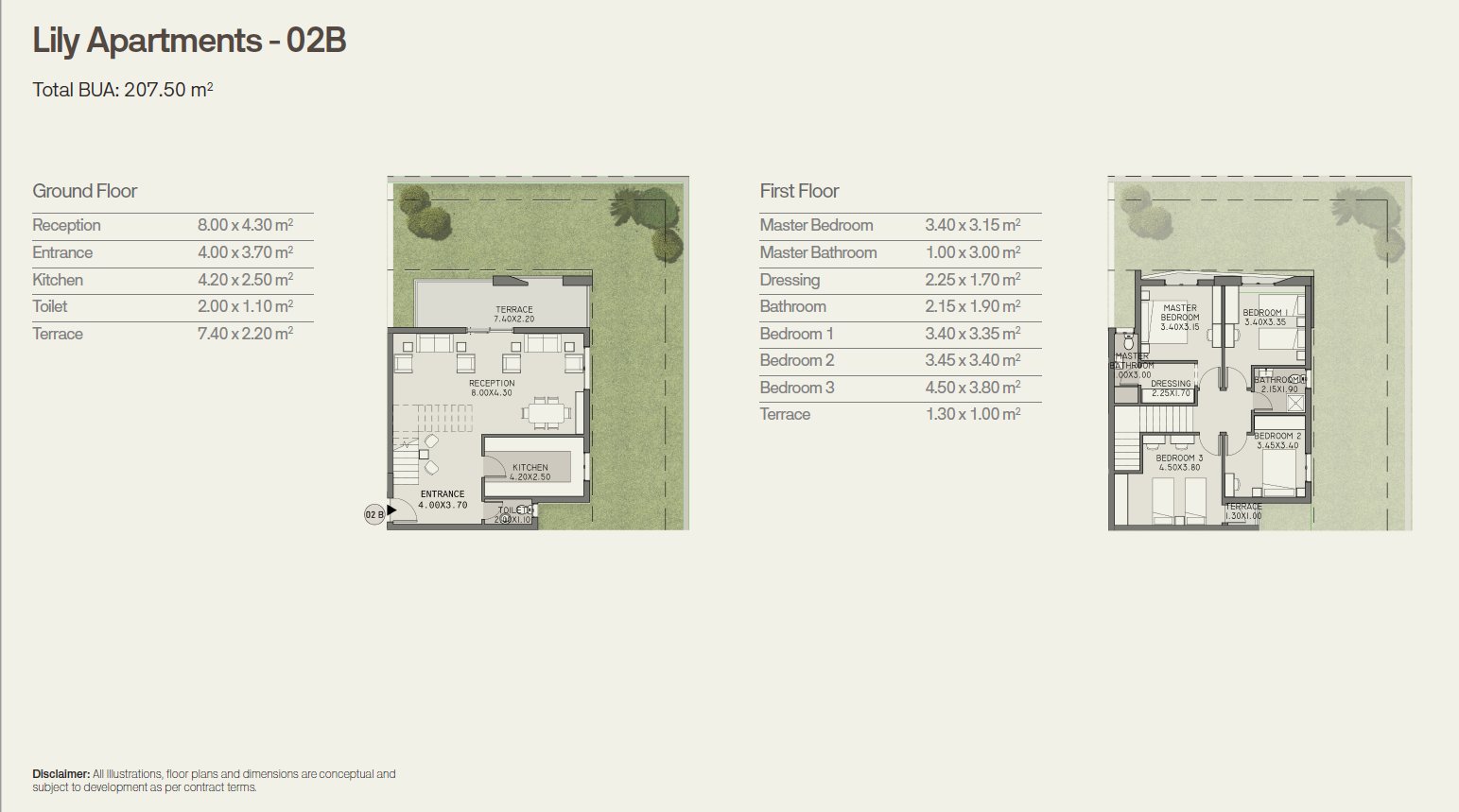 Floor plan for duplex at Origami Golf