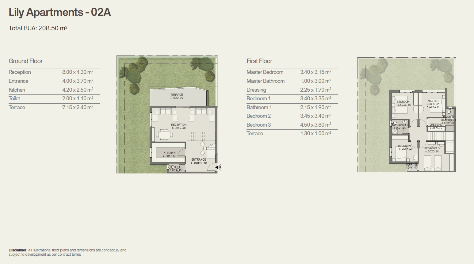 Floor plan for apartment at Origami Golf