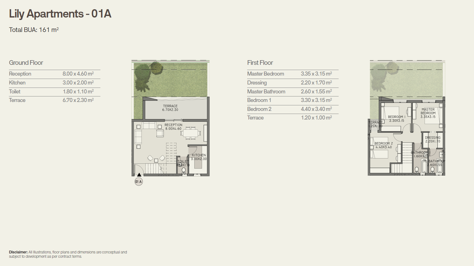 Floor plan for duplex at Origami Golf