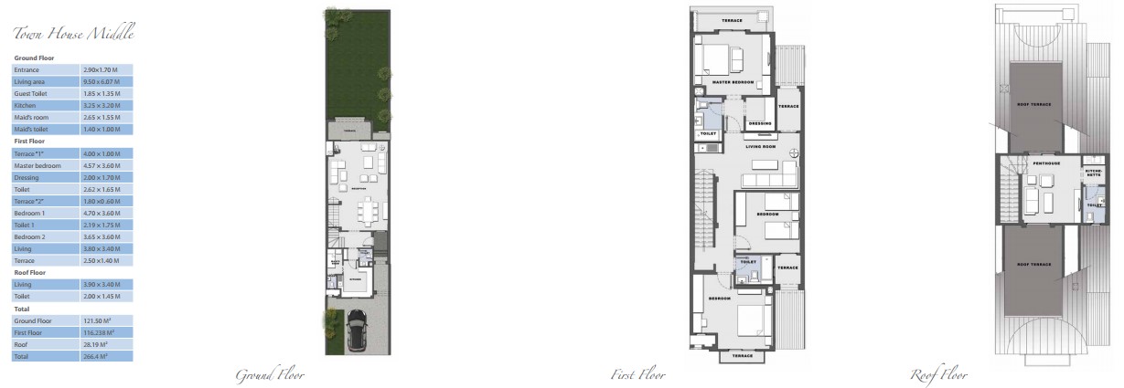 Floor plan for townhouse at Layan