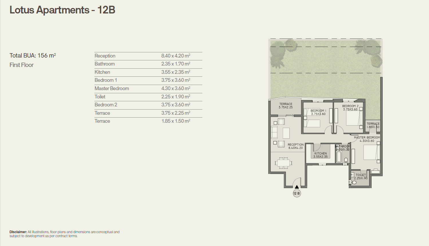 Floor plan for apartment at Origami Golf