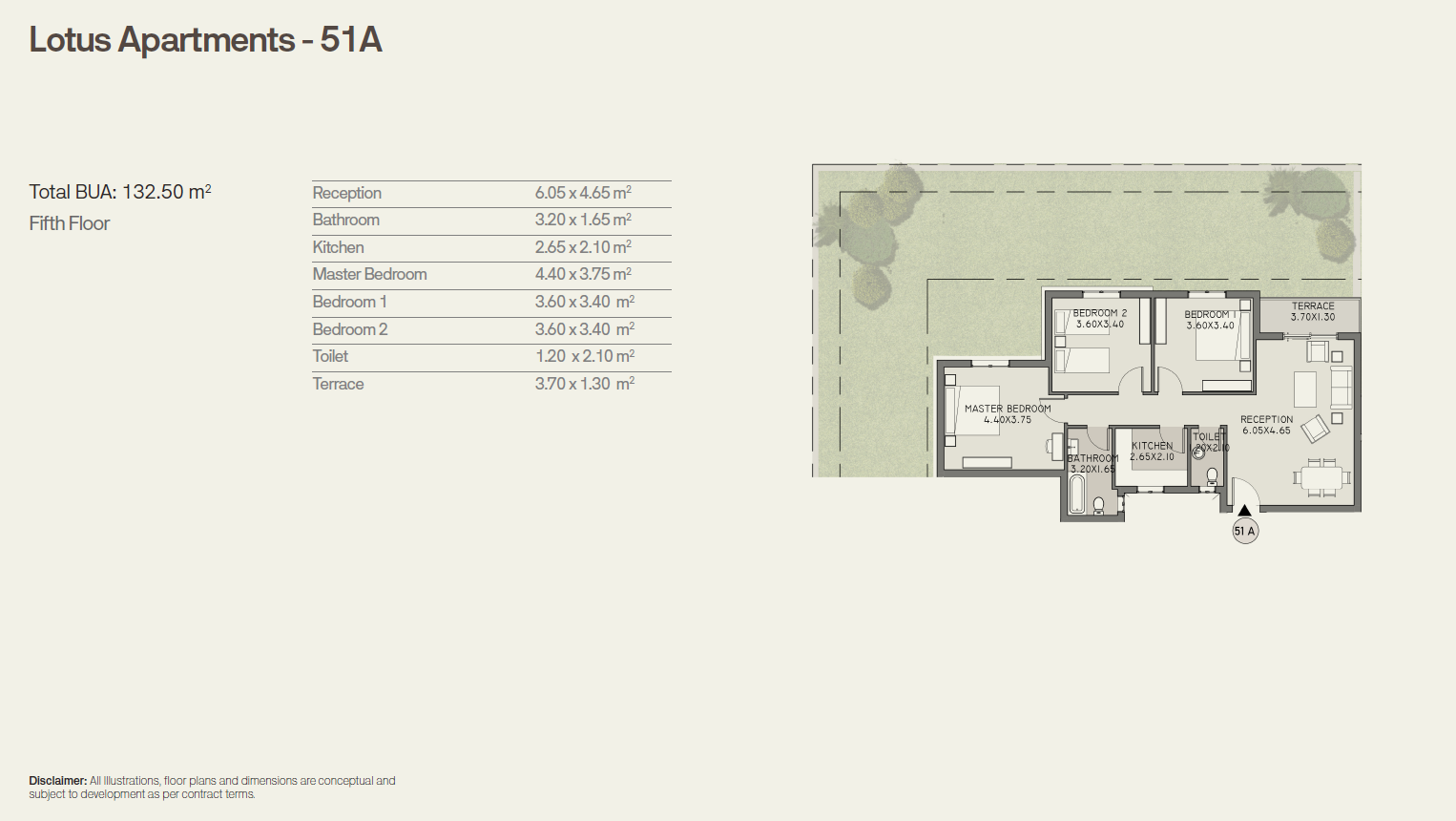 Floor plan for apartment at Origami Golf