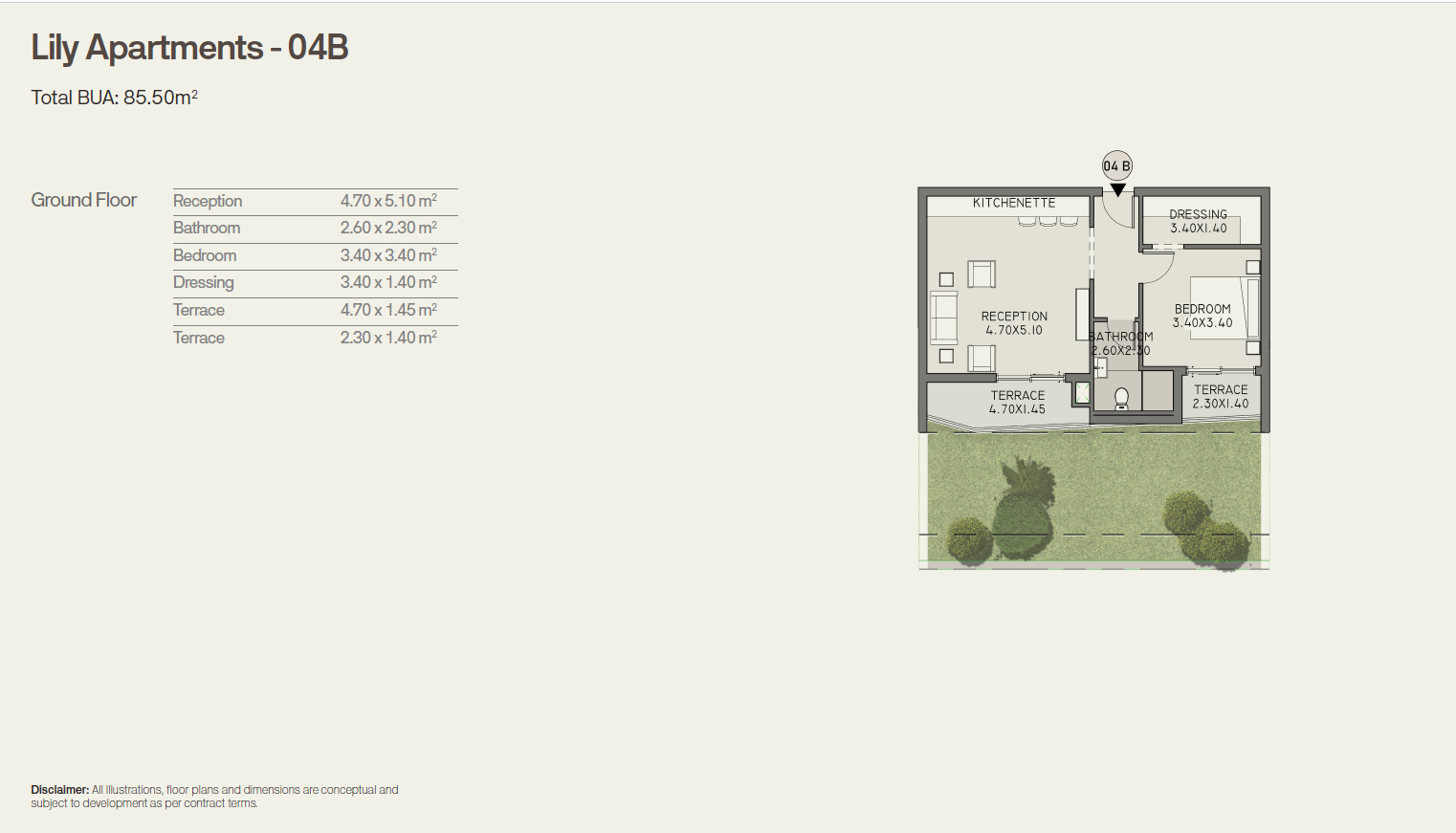 Floor plan for apartment at Origami Golf