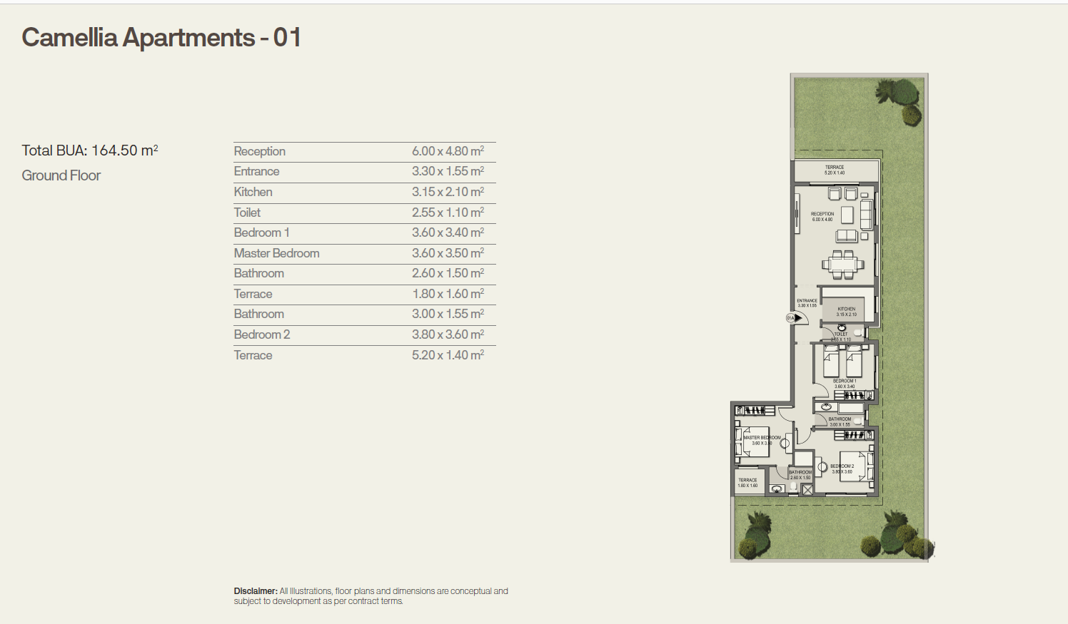 Floor plan for apartment at Origami Golf