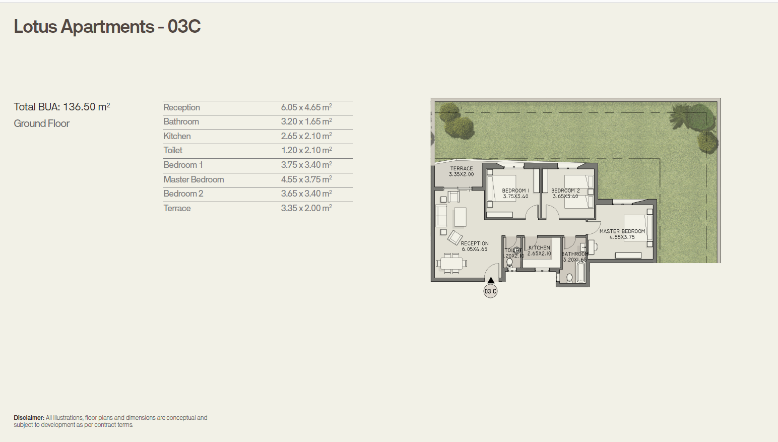Floor plan for apartment at Origami Golf