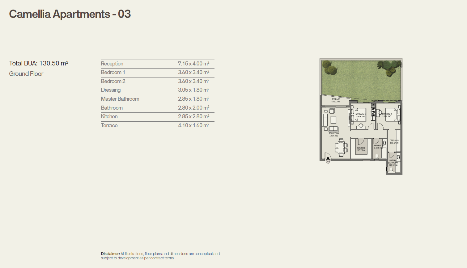 Floor plan for apartment at Origami Golf