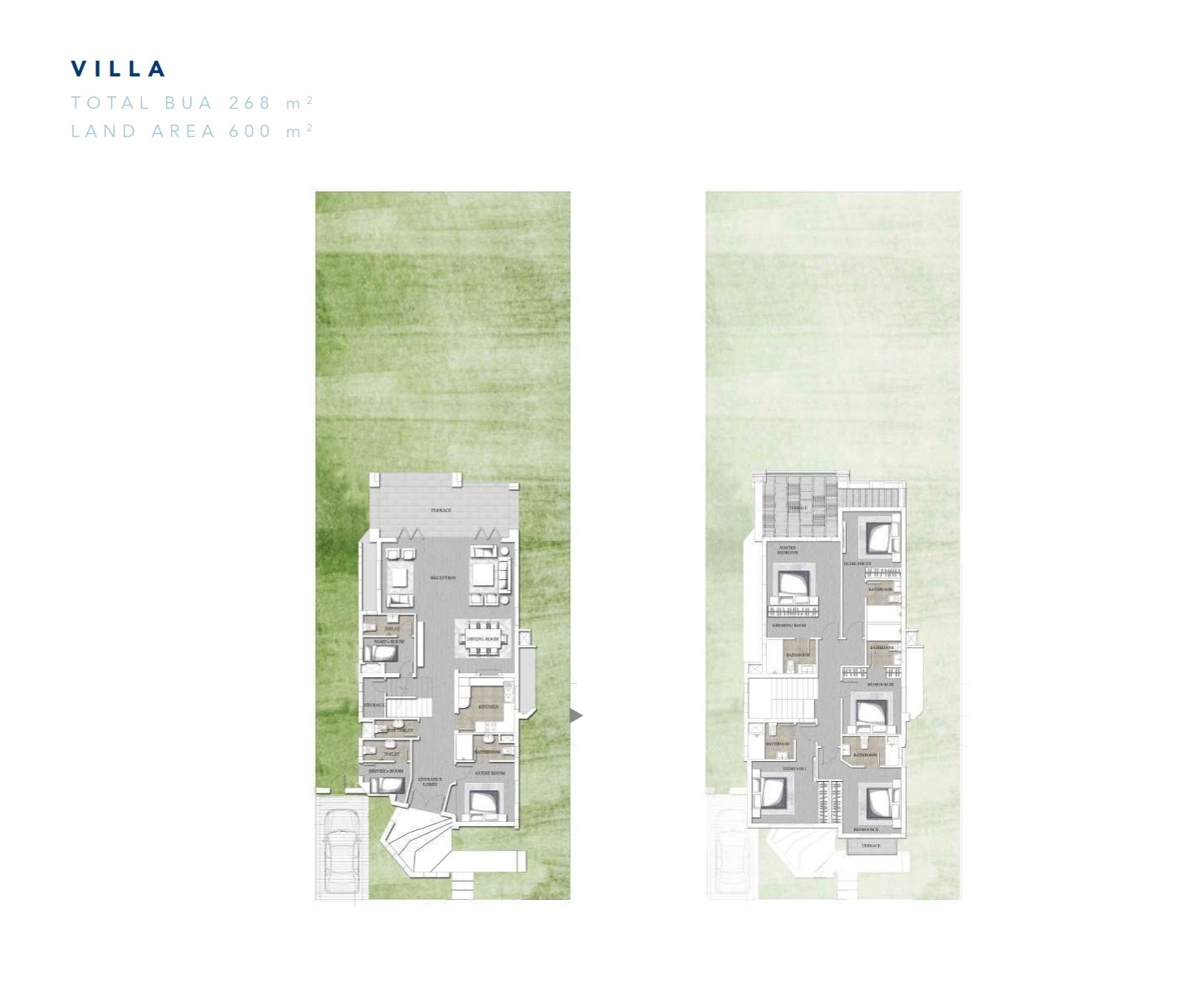 Floor plan for villa at Jefaira