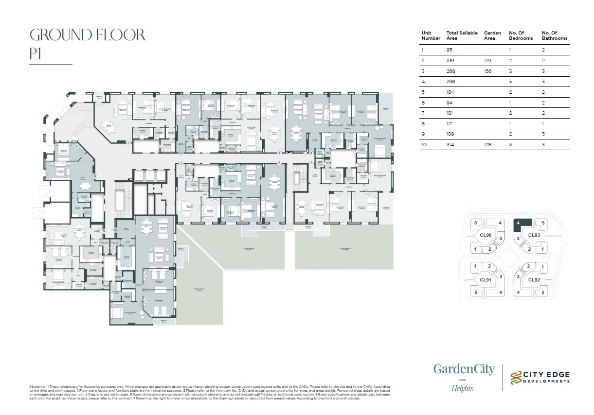 Floor plan for apartment at New Garden City