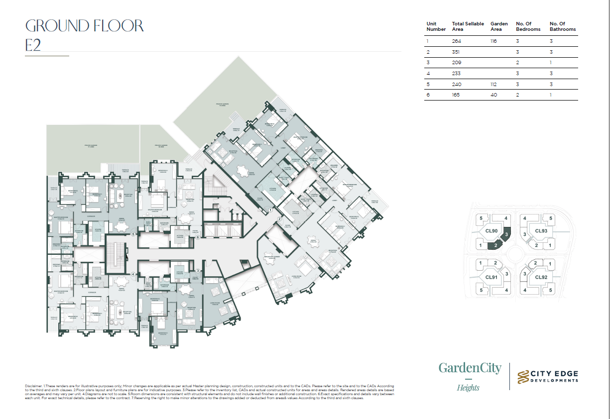 Floor plan for apartment at New Garden City