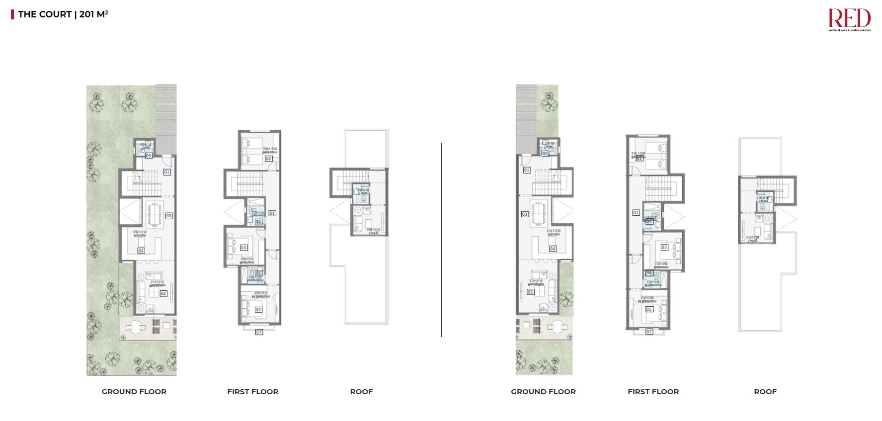 Floor plan for townhouse at Red