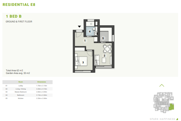 Floor plan for apartment at Zed The U