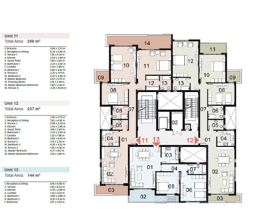 Floor plan for apartment at Mazarine