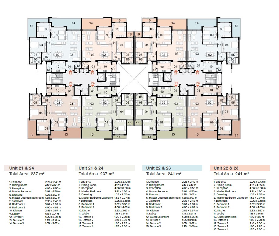 Floor plan for apartment at Mazarine