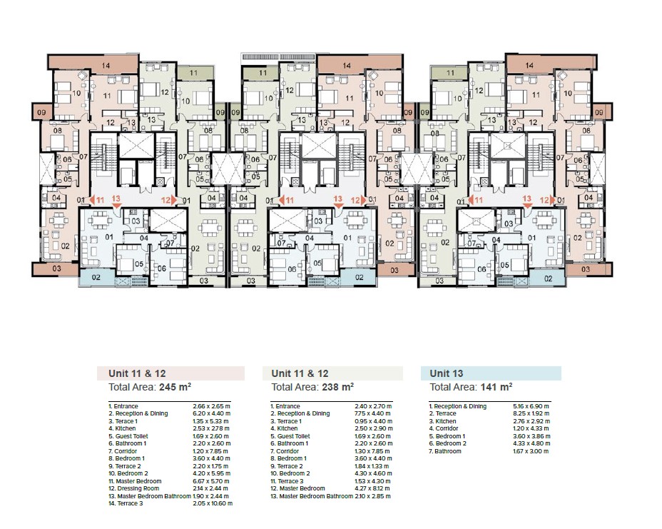Floor plan for apartment at Mazarine