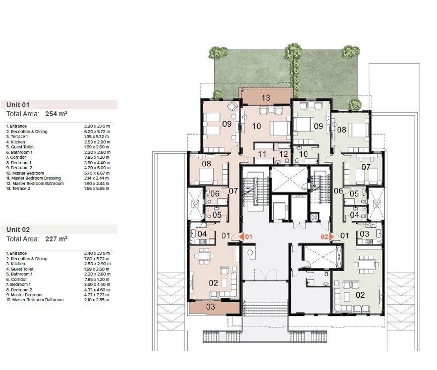 Floor plan for apartment at Mazarine