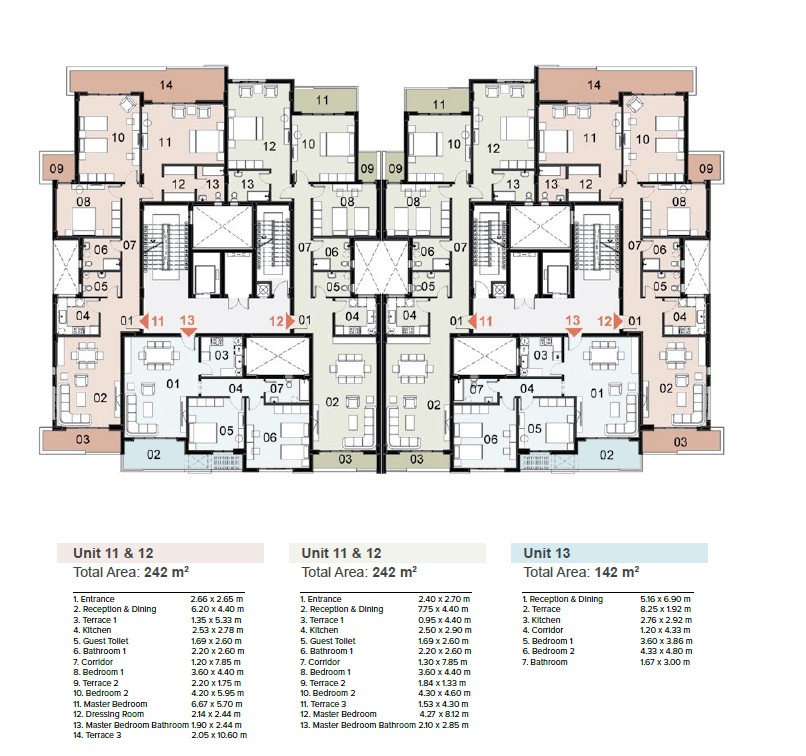 Floor plan for apartment at Mazarine
