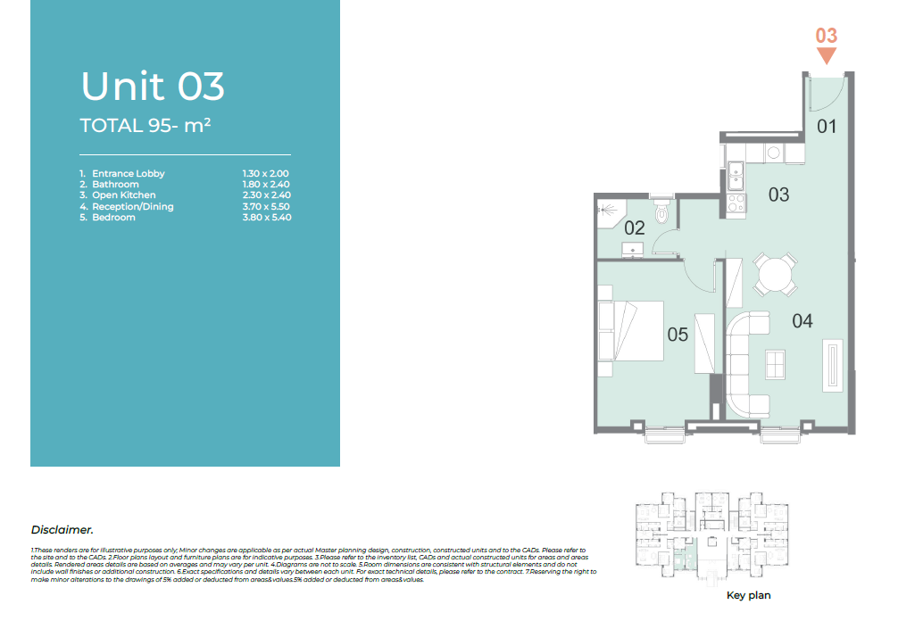 Floor plan for apartment at Il Latini City Edge