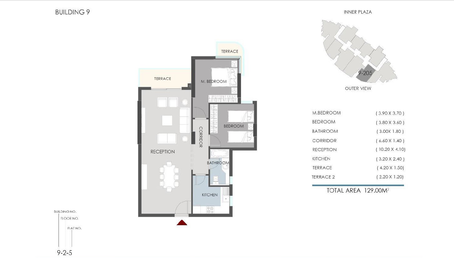 Floor plan for apartment at RIVAN