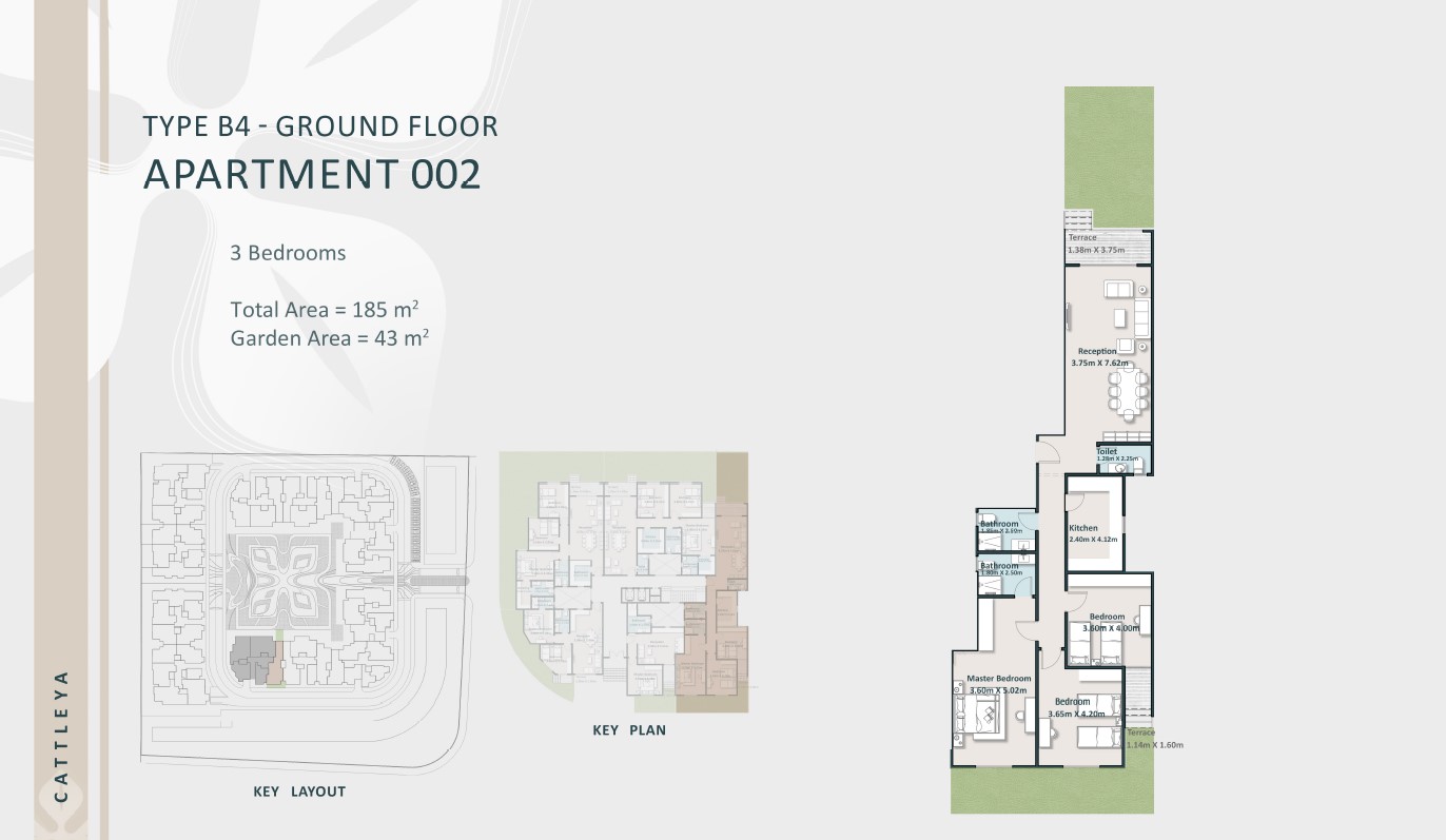 Floor plan for apartment at Cattleya
