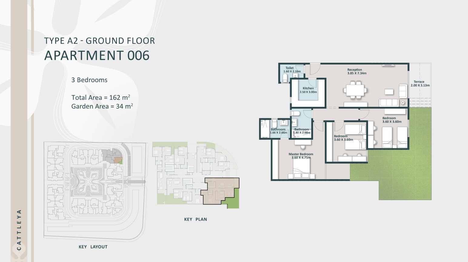 Floor plan for apartment at Cattleya