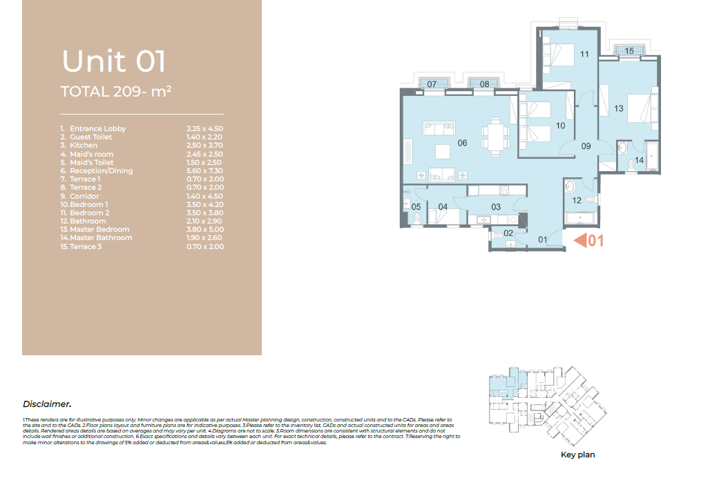 Floor plan for apartment at Il Latini City Edge