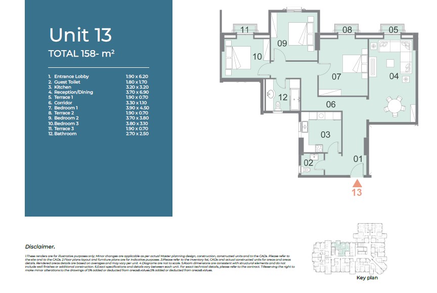 Floor plan for apartment at Il Latini City Edge