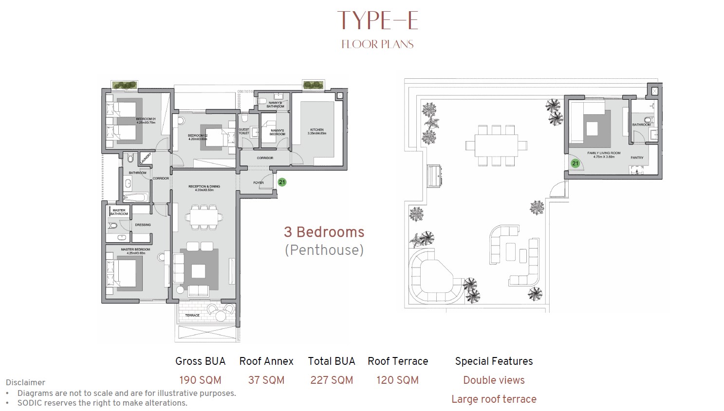 Floor plan for penthouse at The Estates Residence