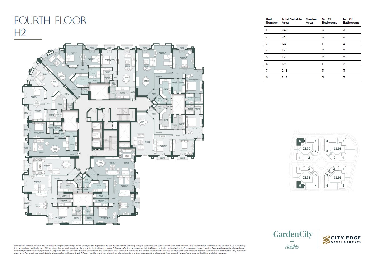 Floor plan for apartment at New Garden City