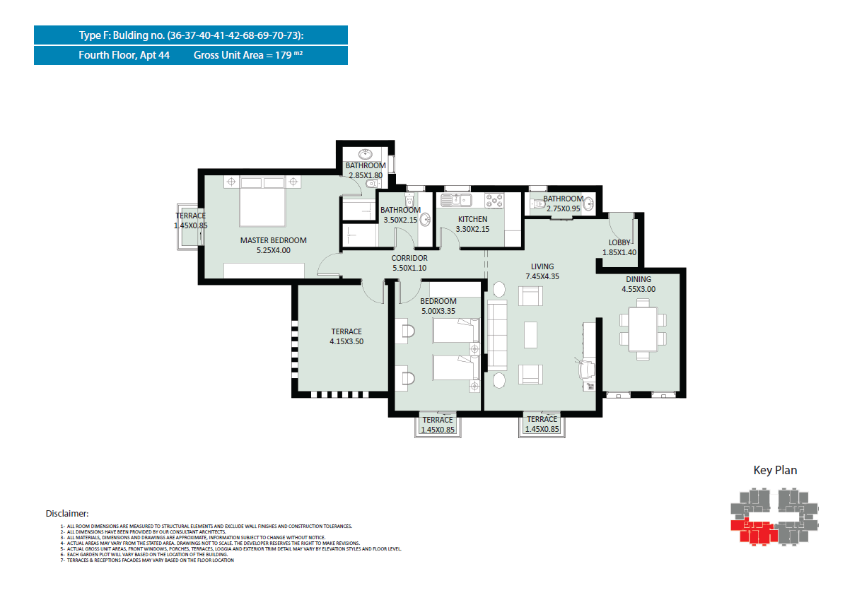 Floor plan for apartment at El Fustat