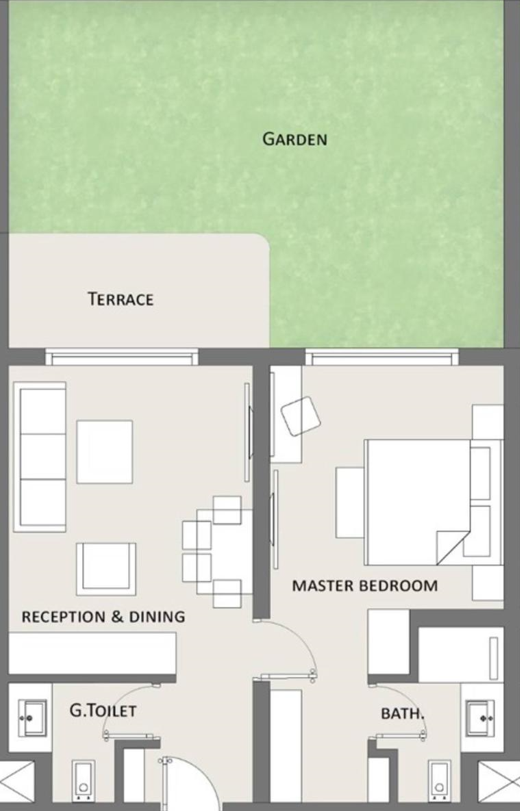 Floor plan for chalet at Hacienda West