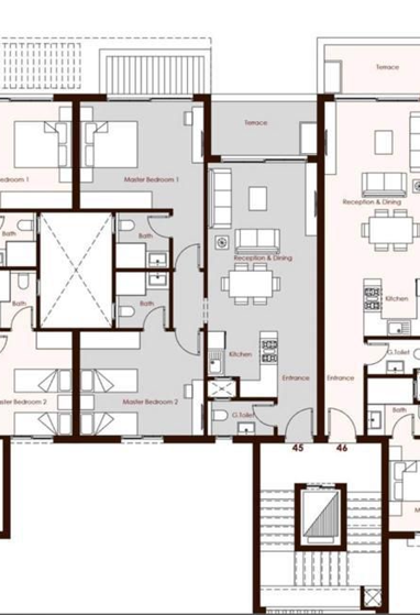 Floor plan for chalet at Hacienda Bay