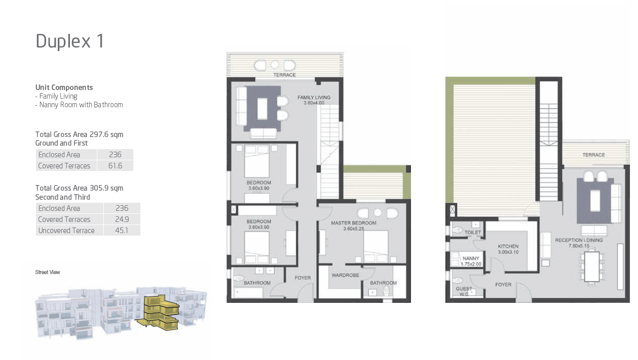 Floor plan for duplex at VYE SODIC