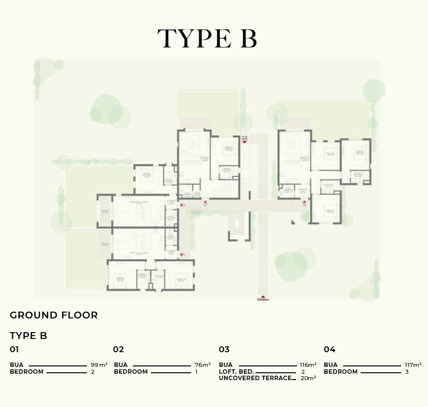 Floor plan for chalet at DUA