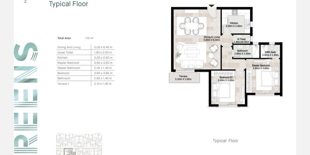 Floor plan for apartment at Hyde Park